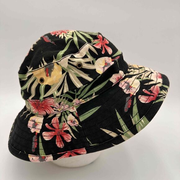 Obey Multicolor Floral Print Bucket Hat Cotton Size One Size - Picture 5 of 7